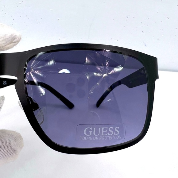 GUESS, BLACK METAL FRAME WITH LAVENDER  LENSES, SUNGLASSES, 100% UV PROTECTION - Picture 5 of 14